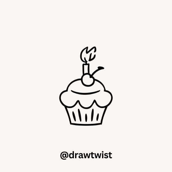 Cute Cupcake with Candle