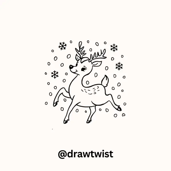 Deer Dancing in the Snow