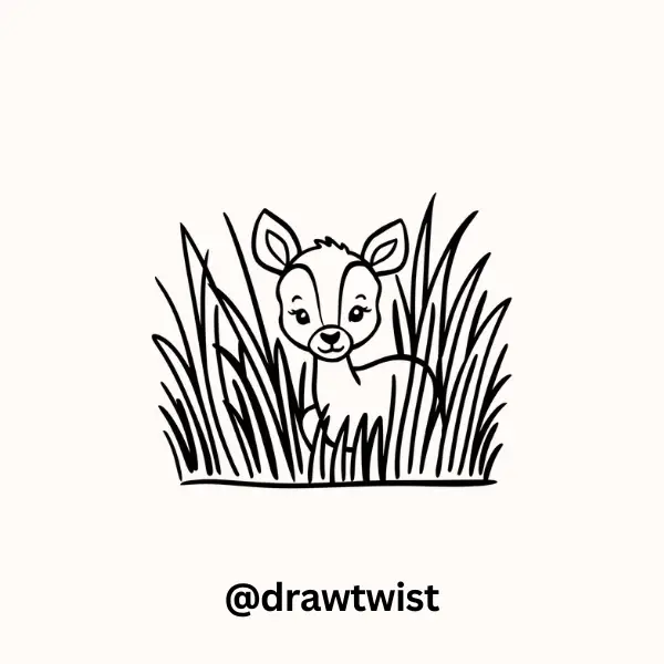 Deer Hiding in Tall Grass