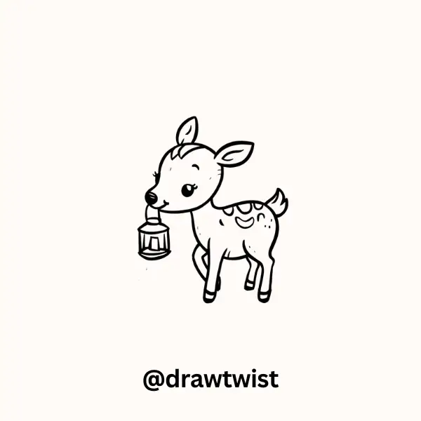Deer Holding a Little Lantern