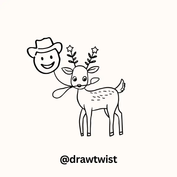 Deer Holding a smiley