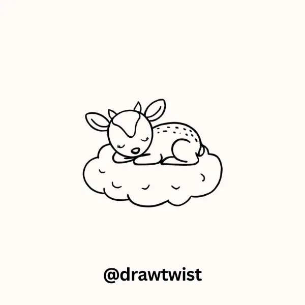 Deer Sleeping on a Cloud