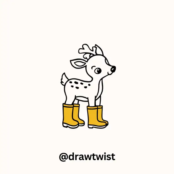 Deer Wearing Rain Boots