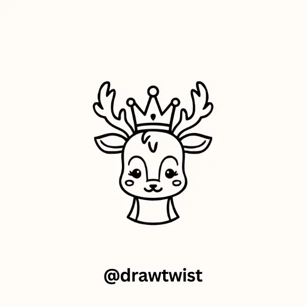 Deer Wearing a Crown