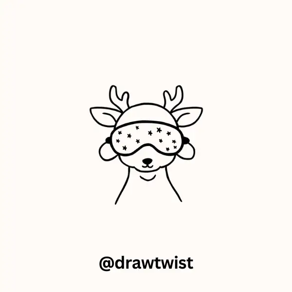 Deer Wearing a Sleep Mask