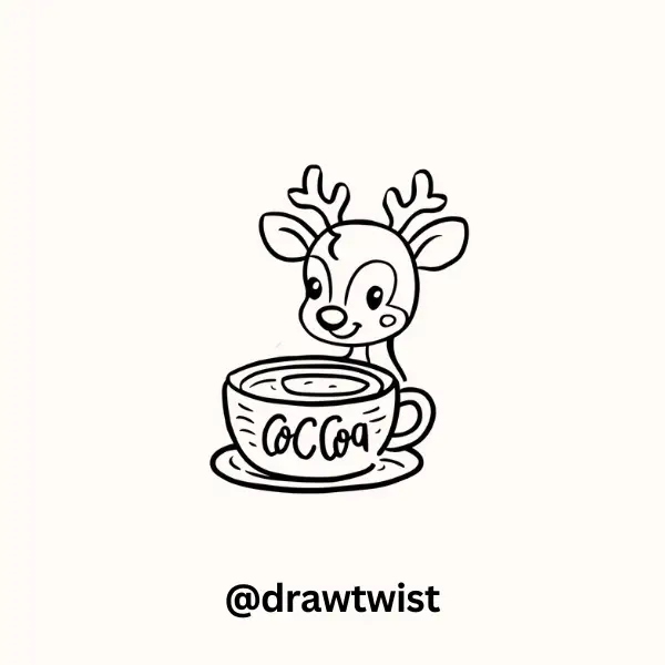 Deer With a Cup of Cocoa