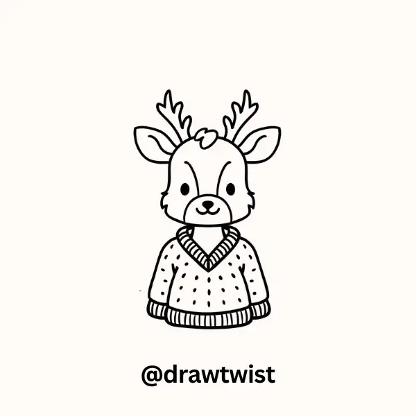 Deer in a Cozy Sweater
