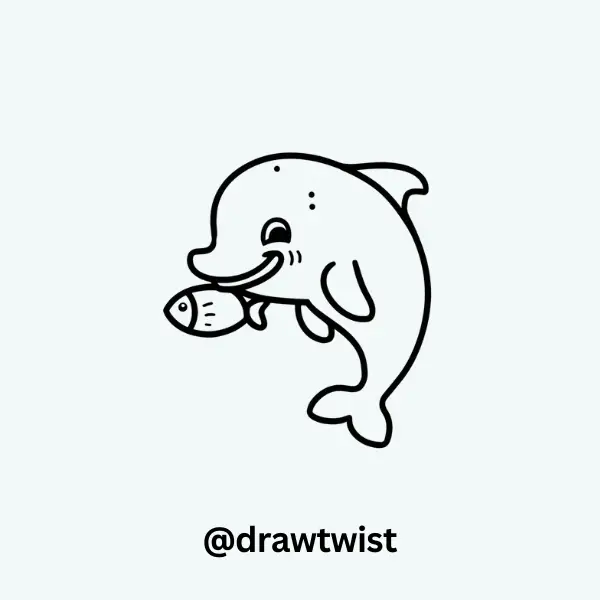 Dolphin Holding a Tiny Fish