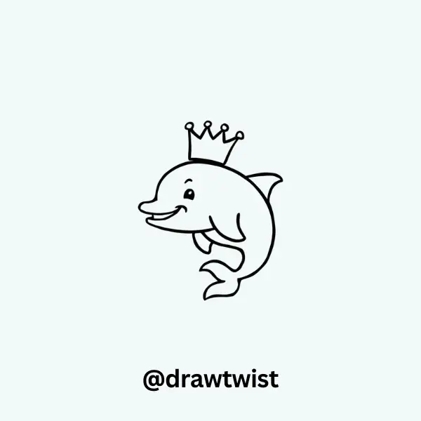 Dolphin Wearing a Crown