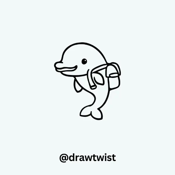Dolphin Wearing a Tiny Backpack