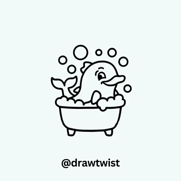 Dolphin in a Bubble Bath