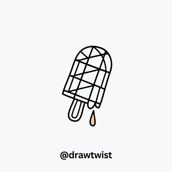 Dripping Popsicle with Pattern
