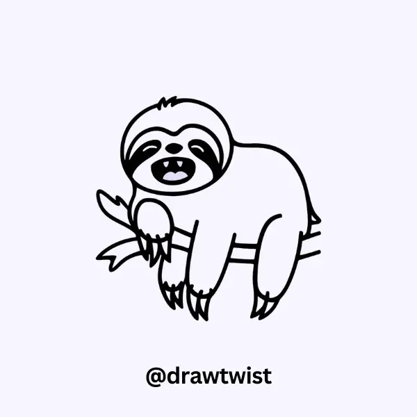 Drowsy Sloth Yawn