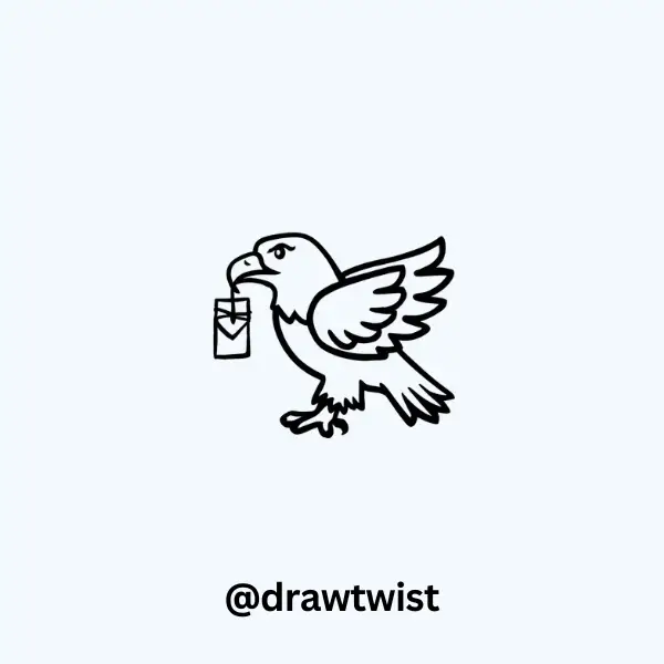 Eagle Carrying a Tiny Letter