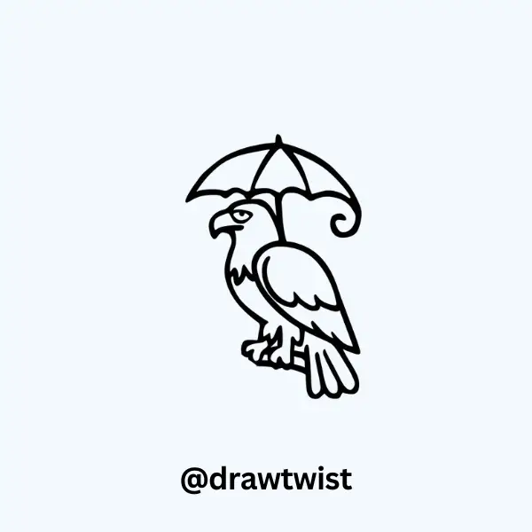 Eagle Holding an Umbrella