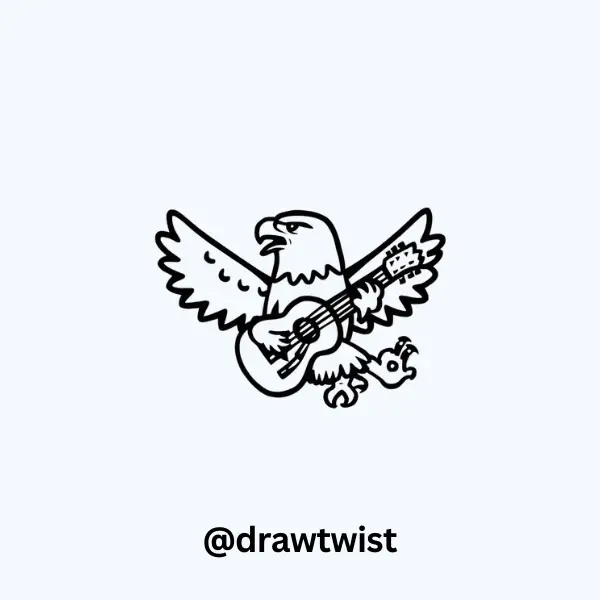Eagle Playing the Guitar