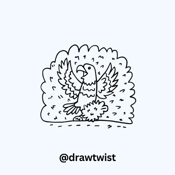 Eagle Stuck in a Bush