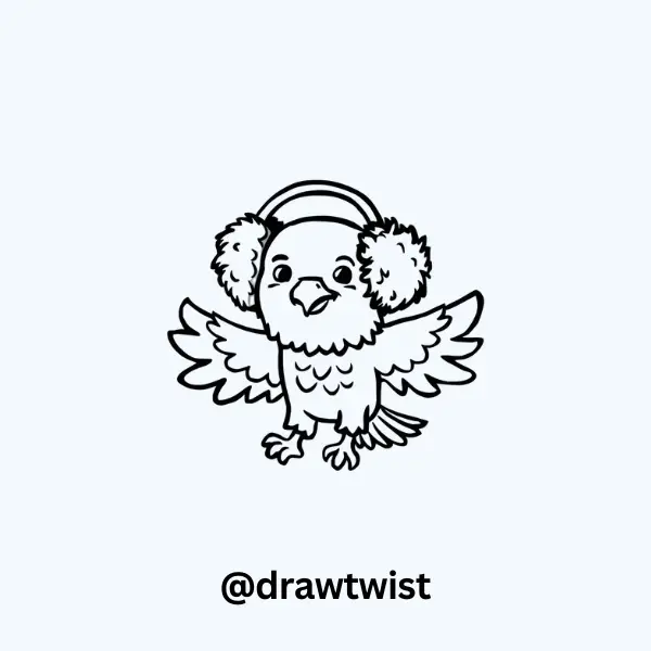 Eagle With Fluffy Earmuffs