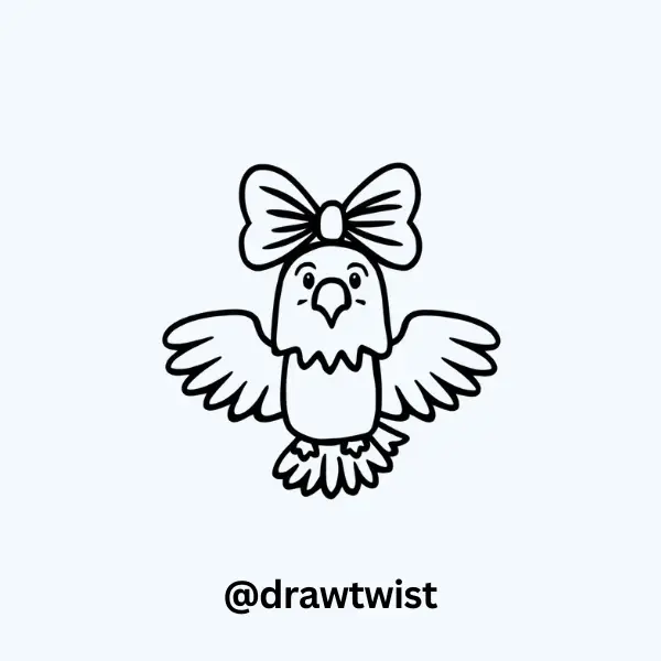 Eagle With a Big Bow on Its Head