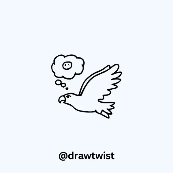 Eagle With a Thought Bubble