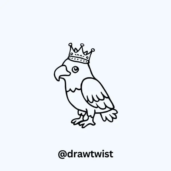 Eagle With a Tiny Crown