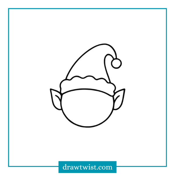 Step 3: Draw the Elf’s Hat