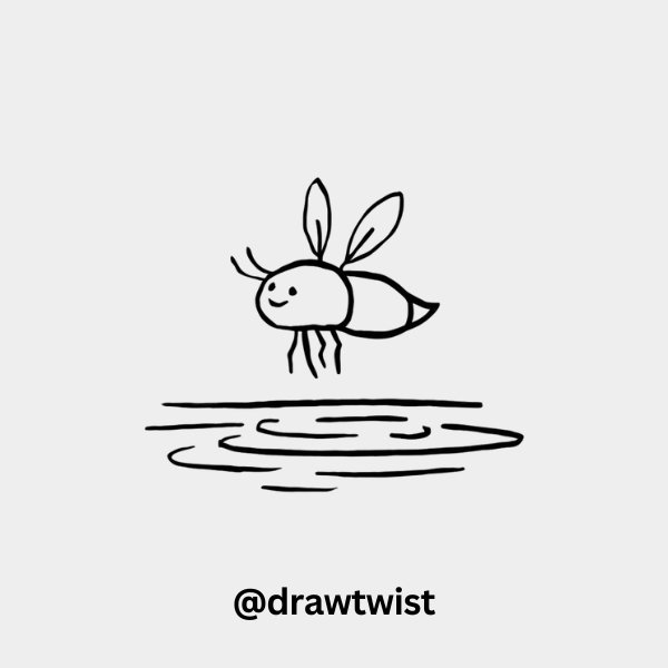 Firefly Flying Over Water