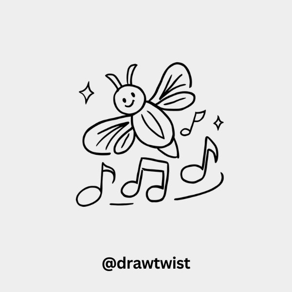 Firefly with Musical Notes