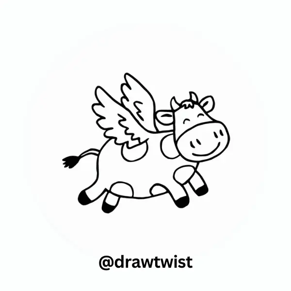 Flying Cow with Wings