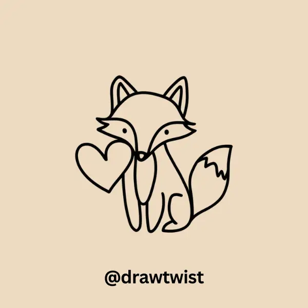 Fox Holding A Heart