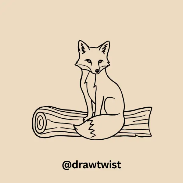 Fox Sitting On A Log