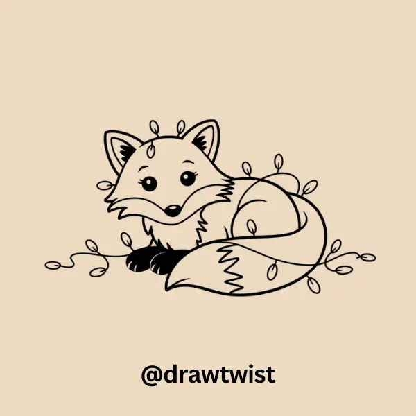 Fox Wrapped In Fairy Lights