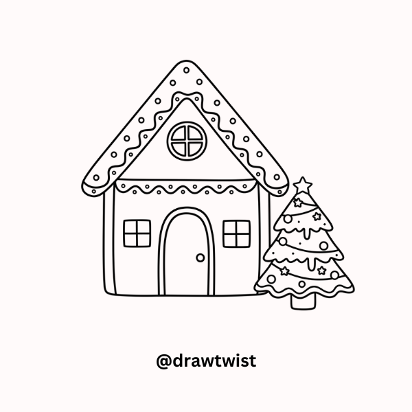 Gingerbread House Doodle