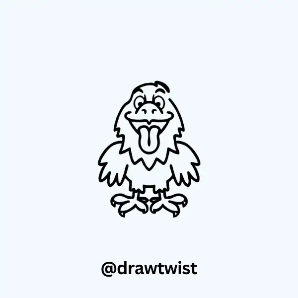 Goofy Eagle Sticking Tongue Out
