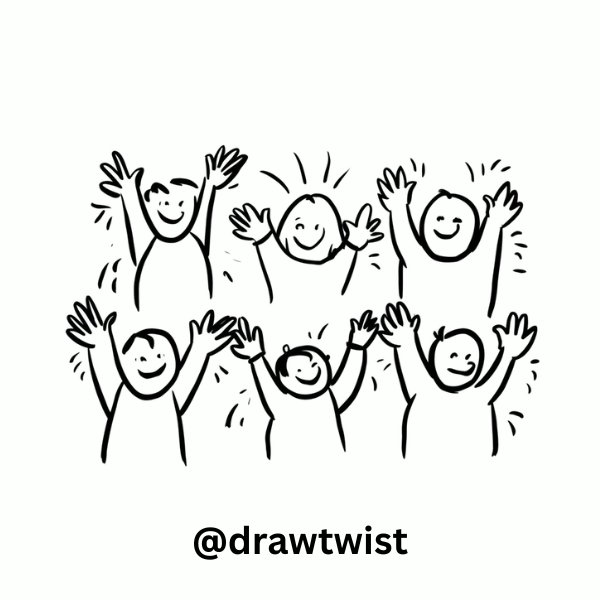 Happy Crowd Hands