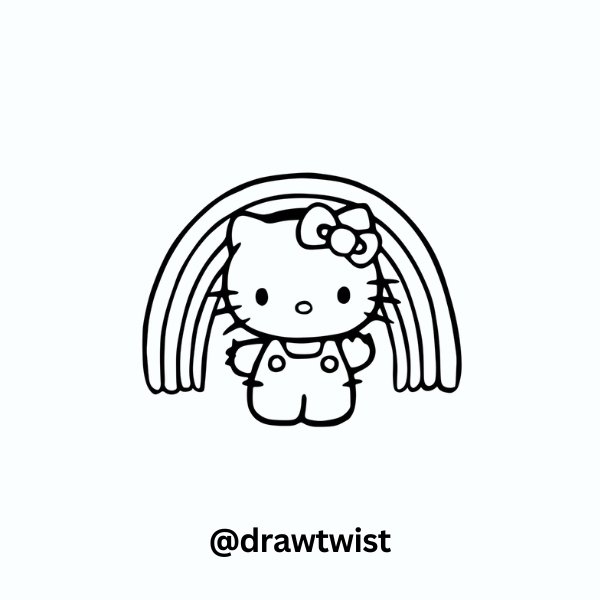Hello Kitty with Rainbow