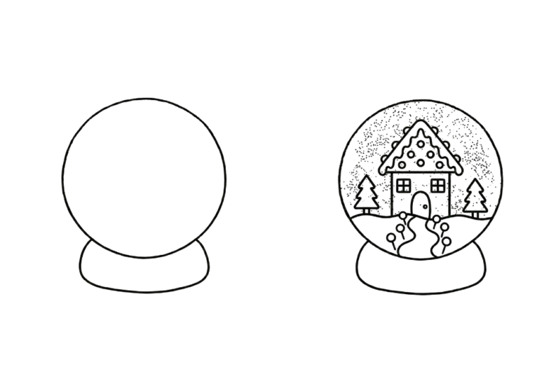 Step-by-Step Guide: How to Draw Snow Globe (Easy & Fun)