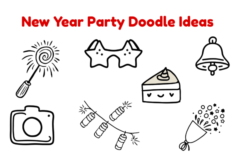31 Easy New Year Party Doodle Ideas