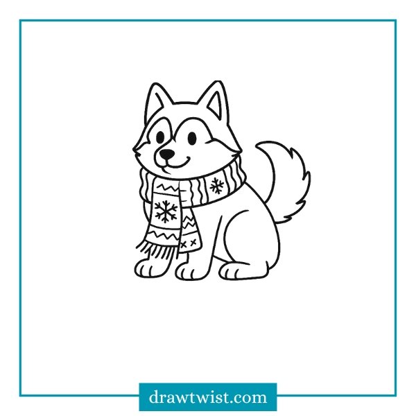 Christmas Husky