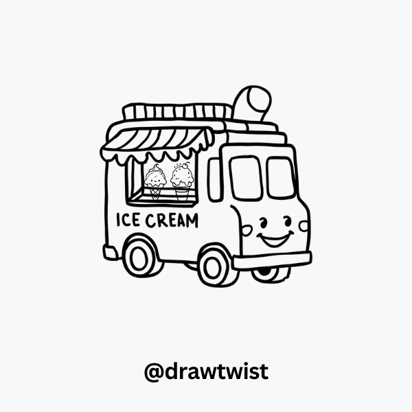 Ice Cream Truck Drawing