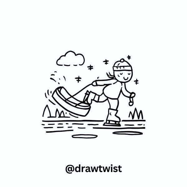 Ice Skate + Sled Combo Scene