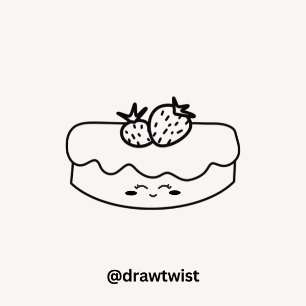 Kawaii Strawberry Shortcake with Blushy Cheeks