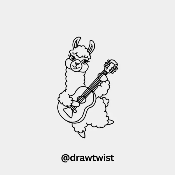 Llama Playing Guitar