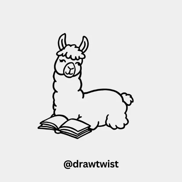Llama Reading a Book
