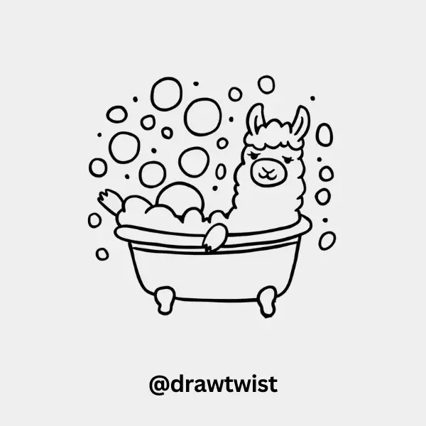 Llama in a Bubble Bath