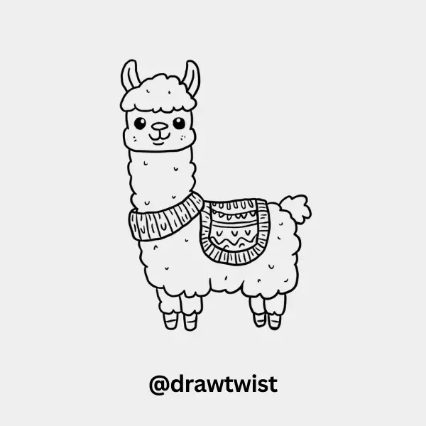 Llama in a Winter Sweater