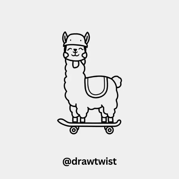 Llama on a Skateboard
