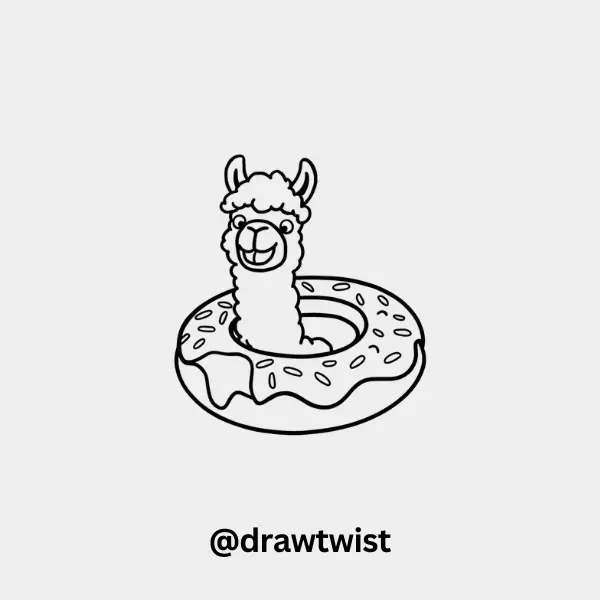 Llama with Donut Floatie