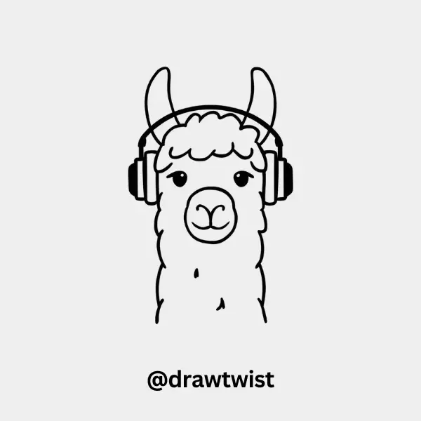 Llama with Headphones