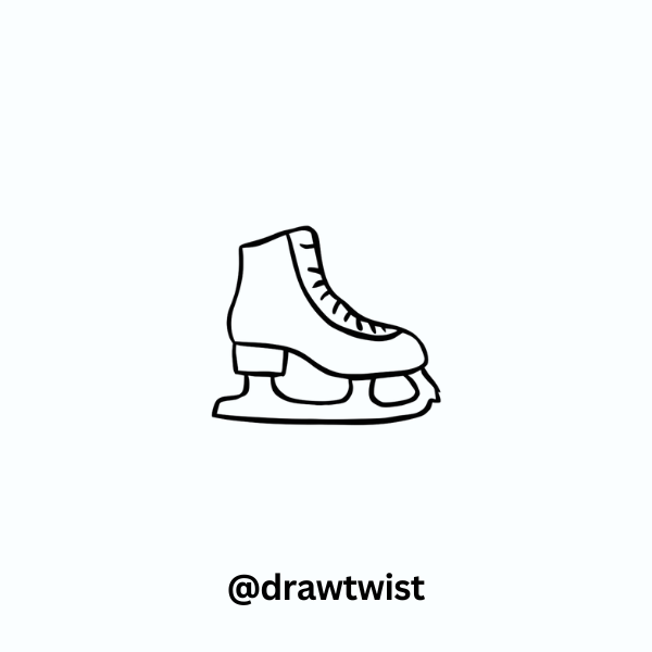 Minimal Outline Ice Skate (Very Simple)